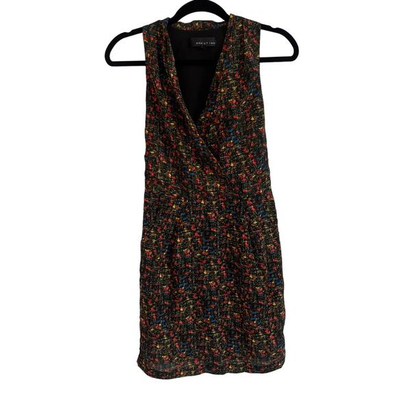 Adelyn Rae Black Paint Splatter Print Sleeveless Sheath Dress XS - Picture 1 of 12